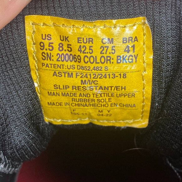 Skechers for Work Monster SR Men's Size 10 Black/Gray Comp Toe Slip Resistant - Picture 9 of 9